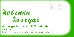 melinda kostyal business card